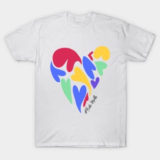 Rainbow Colorful Heart Pattern T-Shirt